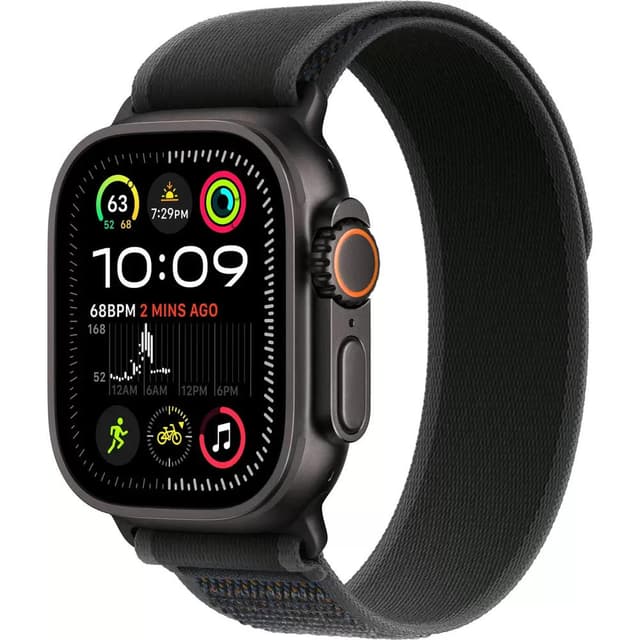 Умные часы Apple Watch Ultra 2 LTE 49 мм (титановый корпус, черный/черный, нейлоновый ремешок S/M)