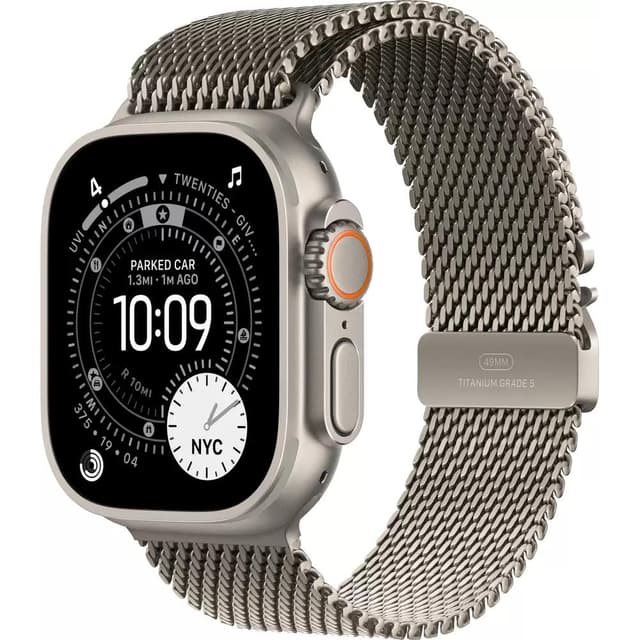 Умные часы Apple Watch Ultra 3 LTE 49 мм (титановый корпус, природный/природный, миланская петля L)