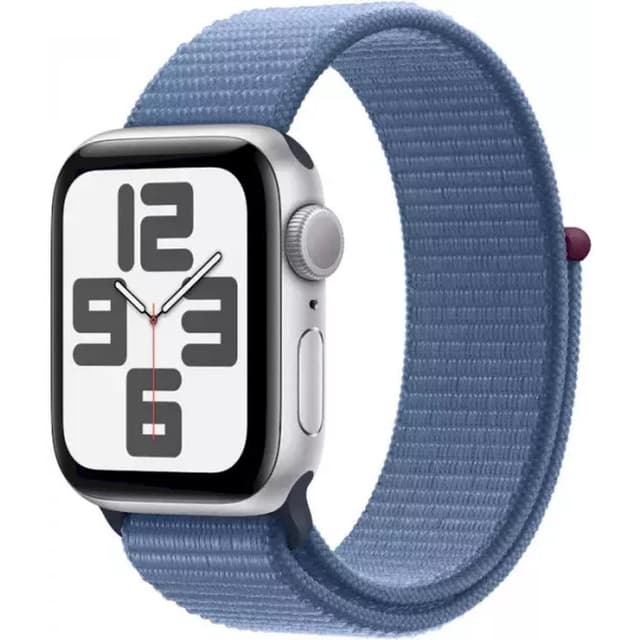 Умные часы Apple Watch SE 2 40 мм (алюминиевый корпус, серебристый/грозовой синий, нейлоновый ремешок)