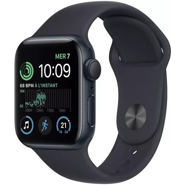Умные часы Apple Watch SE 2 40 мм (алюминиевый корпус, полуночный/полуночный, спортивные силиконовые ремешки S/M + M/L)
