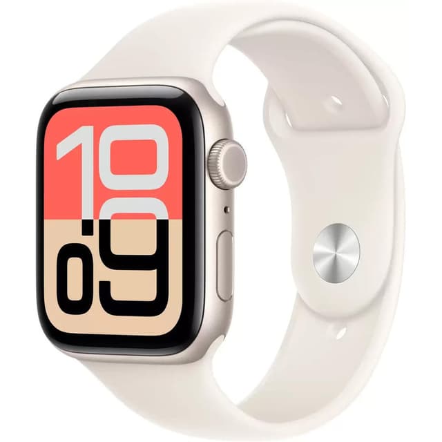 Умные часы Apple Watch SE 3 LTE 40 мм (алюминиевый корпус, звездный свет/звездный свет, спортивный силиконовый ремешок M/L)