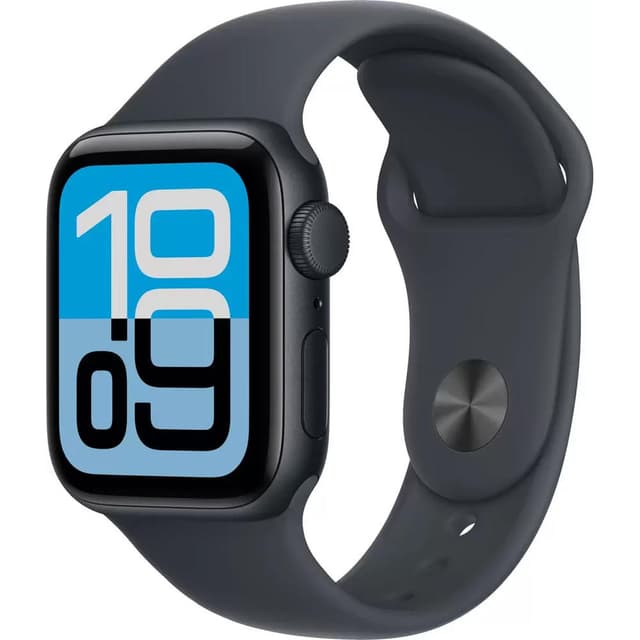 Умные часы Apple Watch SE 3 44 мм (алюминиевый корпус, полуночный/полуночный, спортивный силиконовый ремешок S/M)