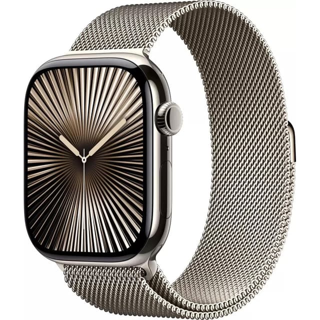 Умные часы Apple Watch Series 10 LTE 46 мм (титановый корпус, титановый/титановый, миланская петля M/L)