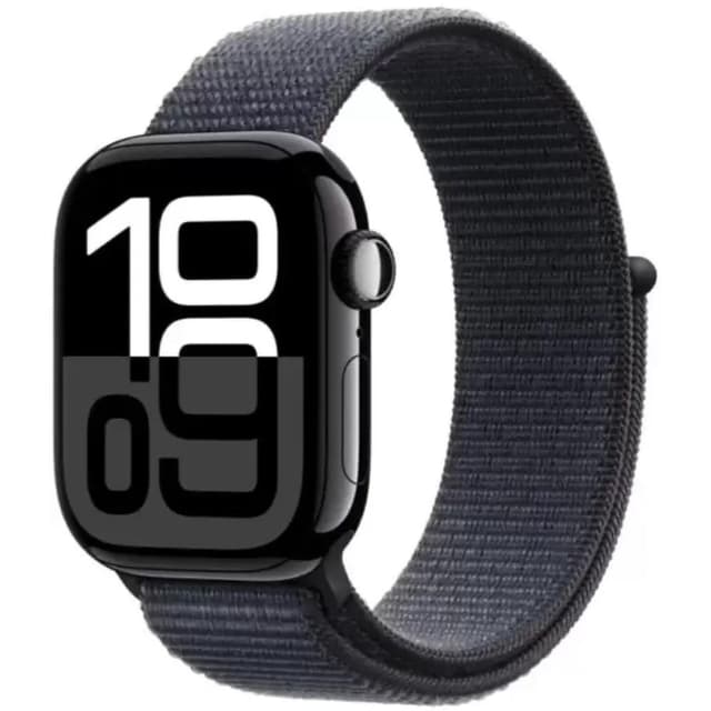 Умные часы Apple Watch Series 10 42 мм (алюминиевый корпус, черный/темно-серый, нейлоновый ремешок)