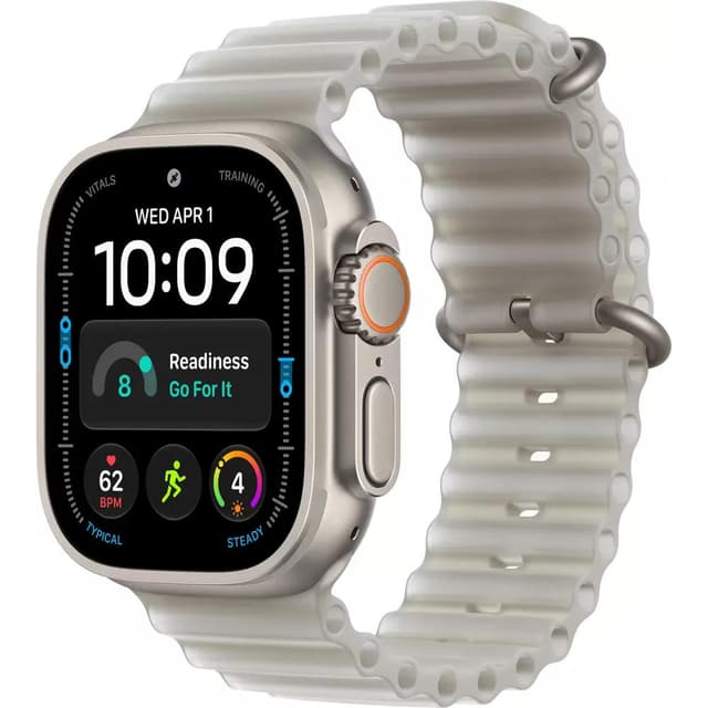 Умные часы Apple Watch Ultra 4 LTE 49 мм (титановый корпус, природный/серый, ремешок из эластомера)