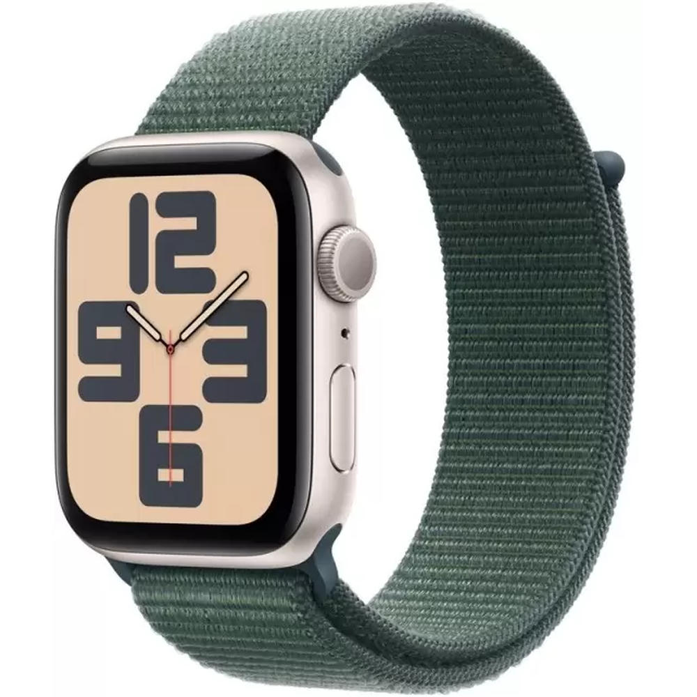 Умные часы Apple Watch SE 2 40 мм (алюминиевый корпус, звездный свет/зеленый, нейлоновый ремешок)