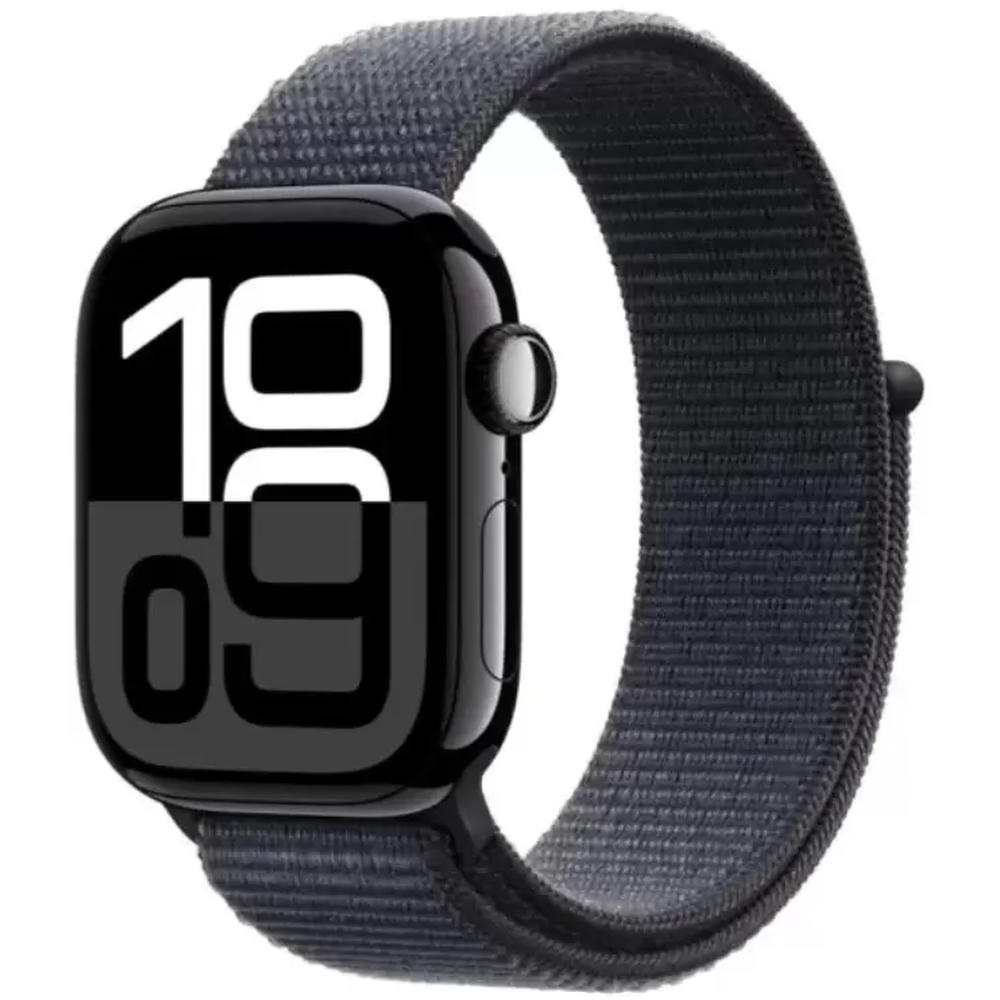 Умные часы Apple Watch Series 10 42 мм (алюминиевый корпус, черный/темно-серый, нейлоновый ремешок)