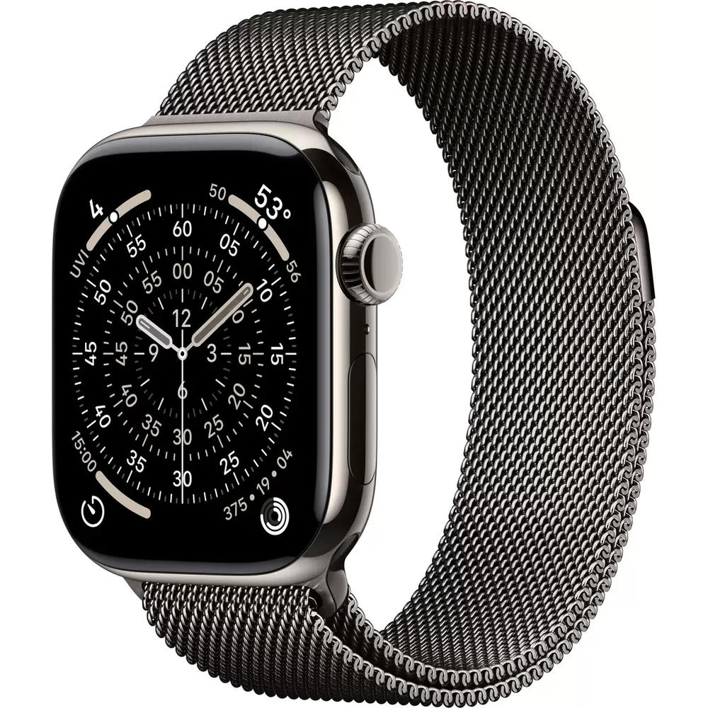 Умные часы Apple Watch Series 11 LTE 42 мм (титановый корпус, природный/сланец, миланская петля)