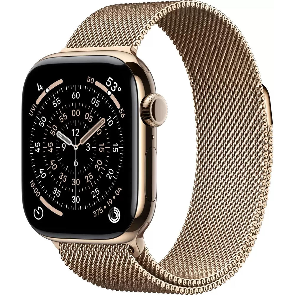Умные часы Apple Watch Series 11 LTE 42 мм (титановый корпус, золотистый/золотистый, миланская петля)