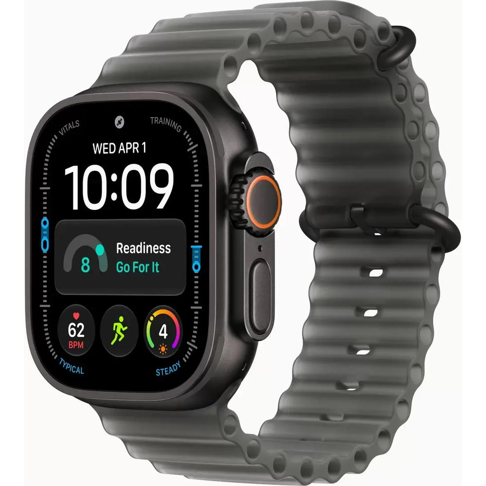 Умные часы Apple Watch Ultra 4 LTE 49 мм (титановый корпус, черный/черный, ремешок из эластомера)